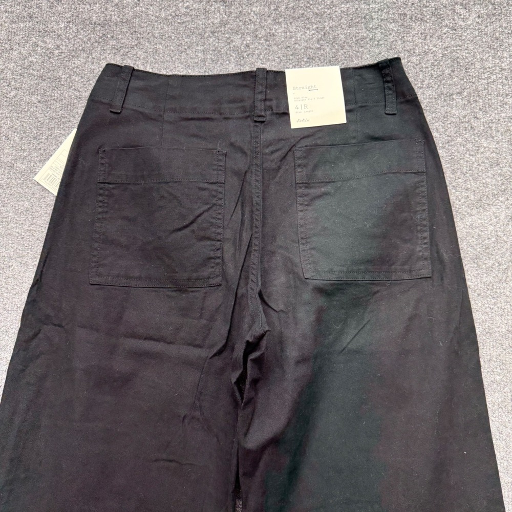 A New Day Womens Black High Rise Straight Leg Stretch Pants Size 4R 018 04 7884 - Picture 9 of 11